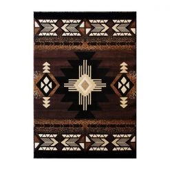 Flash Furniture 5' x 7' Chocolate Rustic Southwest Style Area Rug -Rugs&Mats Official Shop Belnick20LLC ACDxxRG136xx57xxCOxxGGxx254255