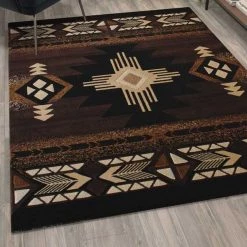 Flash Furniture 5' x 7' Chocolate Rustic Southwest Style Area Rug -Rugs&Mats Official Shop Belnick20LLC ACDxxRG136xx57xxCOxxGGxxLS2xxb31ffe