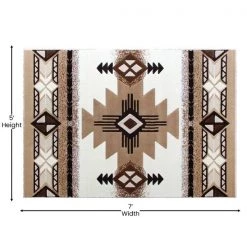 Flash Furniture 5' x 7' Ivory Rustic Southwest Style Area Rug -Rugs&Mats Official Shop Belnick20LLC ACDxxRG180xx57xxIVxxGGxxDIMSxx80d911