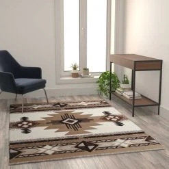 Flash Furniture 5' x 7' Ivory Rustic Southwest Style Area Rug -Rugs&Mats Official Shop Belnick20LLC ACDxxRG180xx57xxIVxxGGxxLS2xxe1b79d