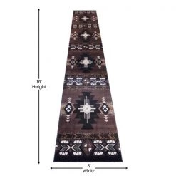 Flash Furniture 3' x 16' Chocolate Rustic Southwest Style Area Rug -Rugs&Mats Official Shop Belnick20LLC ACDxxRG2143xx316xxCOxxGGxxDIMSxxecfaef