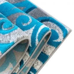 Flash Furniture Turquoise 2 x 7 Sculpted High-Low Pile Area Rug -Rugs&Mats Official Shop Belnick20LLC ACDxxRG241xx27xxTQxxGGxxinset1xx20bff2