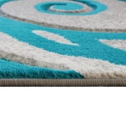 Flash Furniture Turquoise 5 x 5 Sculpted High-Low Pile Area Rug -Rugs&Mats Official Shop Belnick20LLC ACDxxRG241xx57xxTQxxGGxxinset1xx66461a