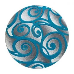 Flash Furniture Turquoise 6x6 Sculpted High-Low Round Area Rug -Rugs&Mats Official Shop Belnick20LLC ACDxxRG241xx66xxTQxxGGxx937106
