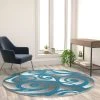 Flash Furniture Turquoise 6x6 Sculpted High-Low Round Area Rug -Rugs&Mats Official Shop Belnick20LLC ACDxxRG241xx66xxTQxxGGxxLSxx30a64e
