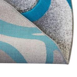 Flash Furniture Turquoise 6x6 Sculpted High-Low Round Area Rug -Rugs&Mats Official Shop Belnick20LLC ACDxxRG241xx66xxTQxxGGxxinset1xx5974a2