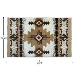 Flash Furniture 2' x 3' Ivory Rustic Southwest Style Area Rug -Rugs&Mats Official Shop Belnick20LLC ACDxxRG2592xx23xxIVxxGGxxDIMSxx514877