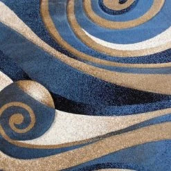 Flash Furniture 8x8 Round Blue and Beige Swirled Pattern Area Rug -Rugs&Mats Official Shop Belnick20LLC ACDxxRG2775xx88xxBLxxGGxxSAMPLExxa4d8a3