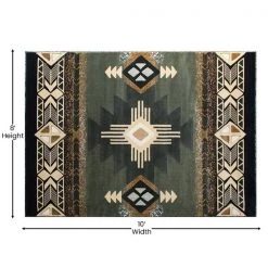 Flash Furniture 8' x 10' Sage Rustic Southwest Style Area Rug -Rugs&Mats Official Shop Belnick20LLC ACDxxRG3xx810xxSGxxGGxxDIMSxx51fbb2