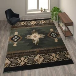 Flash Furniture 8' x 10' Sage Rustic Southwest Style Area Rug