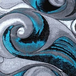 Flash Furniture Turquoise 3' x 10' Modern Ocean Waves Area Rug -Rugs&Mats Official Shop Belnick20LLC ACDxxRG410xx310xxTQxxGGxxSAMPLExx24dd52