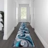 Flash Furniture Turquoise 3' x 15' Modern Ocean Waves Area Rug -Rugs&Mats Official Shop Belnick20LLC ACDxxRG410xx315xxTQxxGGxxLSxx04e415