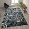 Flash Furniture Turquoise 8' x 10' Modern Swirl Area Rug -Rugs&Mats Official Shop Belnick20LLC ACDxxRG414xx810xxTQxxGGxxLSxx711866