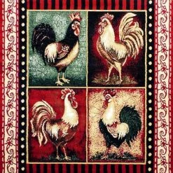 Flash Furniture Red 5x7 Farmhouse Rooster Themed Area Rug -Rugs&Mats Official Shop Belnick20LLC ACDxxRG70HLxx57xxRDxxGGxxSAMPLExx59294a