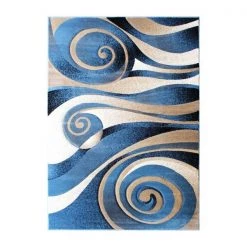 Flash Furniture 8x11 Blue and Beige Swirled Pattern Area Rug -Rugs&Mats Official Shop Belnick20LLC ACDxxRG8AS8xx811xxBLxxGGxx9e5cd7