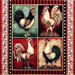 Flash Furniture Red 4x5 Farmhouse Rooster Themed Area Rug -Rugs&Mats Official Shop Belnick20LLC ACDxxRG9PCKxx45xxRDxxGGxxSAMPLExx7a1043