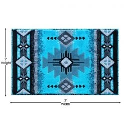 Flash Furniture 2x3 Turquoise Rustic Southwest Style Area Rug -Rugs&Mats Official Shop Belnick20LLC ACDxxRGC318xx23xxTQxxGGxxDIMSxx310013