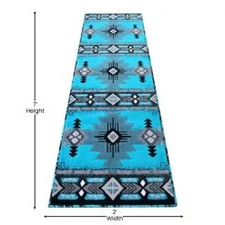 Flash Furniture 2x7 Rustic Turquoise Area Rug -Rugs&Mats Official Shop Belnick20LLC ACDxxRGC318xx27xxTQxxGGxxDIMSxx367518