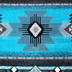 Flash Furniture 5x5 Turquoise Rustic Southwest Style Area Rug -Rugs&Mats Official Shop Belnick20LLC ACDxxRGC318xx55xxTQxxGGxxSAMPLExxf443c9