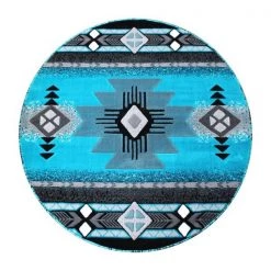 Flash Furniture 5x5 Turquoise Rustic Southwest Style Area Rug -Rugs&Mats Official Shop Belnick20LLC ACDxxRGC318xx55xxTQxxGGxxfde2e3