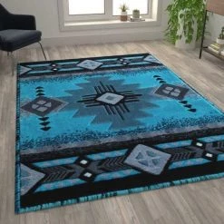 Flash Furniture 6x9 Turquoise Rustic Southwest Style Area Rug -Rugs&Mats Official Shop Belnick20LLC ACDxxRGC318xx69xxTQxxGGxxLS2xxd2b528