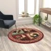 Flash Furniture Red 4x4 Farmhouse Round Rooster Themed Area Rug -Rugs&Mats Official Shop Belnick20LLC ACDxxRGL379xx44xxRDxxGGxxLSxx13b51a