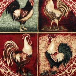 Flash Furniture Red 4x4 Farmhouse Round Rooster Themed Area Rug -Rugs&Mats Official Shop Belnick20LLC ACDxxRGL379xx44xxRDxxGGxxSAMPLExx88db82