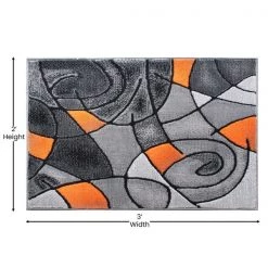Flash Furniture Orange 2' x 3' Abstract Style Accent Rug -Rugs&Mats Official Shop Belnick20LLC ACDxxRGTRZ860xx23xxORxxGGxxDIMSxx1079ae