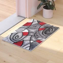 Flash Furniture Red 2' x 3' Abstract Style Accent Rug -Rugs&Mats Official Shop Belnick20LLC ACDxxRGTRZ860xx23xxRDxxGGxxLS2xx709fd3