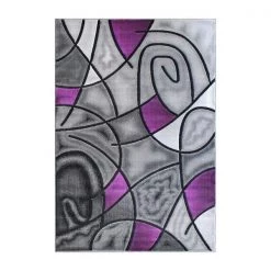 Flash Furniture Purple 3' x 5' Abstract Design Accent Area Rug -Rugs&Mats Official Shop Belnick20LLC ACDxxRGTRZ860xx35xxPUxxGGxx01b0e2