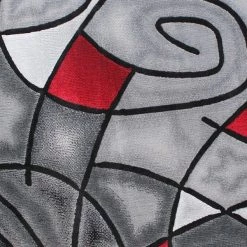 Flash Furniture Red 5' x 5' Round Abstract Design Area Rug -Rugs&Mats Official Shop Belnick20LLC ACDxxRGTRZ860xx55xxRDxxGGxxSAMPLExx7abec3