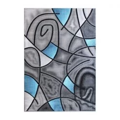 Flash Furniture Blue 5' x 7' Abstract Design Accent Area Rug -Rugs&Mats Official Shop Belnick20LLC ACDxxRGTRZ860xx57xxBLxxGGxx342f61