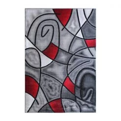 Flash Furniture Red 5' x 7' Abstract Design Accent Area Rug -Rugs&Mats Official Shop Belnick20LLC ACDxxRGTRZ860xx57xxRDxxGGxxf48a2d