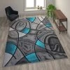 Flash Furniture Turquoise 8' x 10' Abstract Design Accent Area Rug -Rugs&Mats Official Shop Belnick20LLC ACDxxRGTRZ860xx810xxTQxxGGxxLSxx54485c