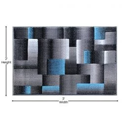 Flash Furniture Blue 2' x 3' Modern Color Blocked Area Rug -Rugs&Mats Official Shop Belnick20LLC ACDxxRGTRZ861xx23xxBLxxGGxxDIMSxx79d89c