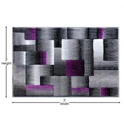 Flash Furniture Purple 2' x 3' Modern Color Blocked Area Rug -Rugs&Mats Official Shop Belnick20LLC ACDxxRGTRZ861xx23xxPUxxGGxxDIMSxx9dd86c