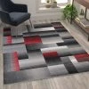 Flash Furniture Red 5' x 7' Modern Color Blocked Area Rug -Rugs&Mats Official Shop Belnick20LLC ACDxxRGTRZ861xx57xxRDxxGGxxLSxx58a755