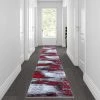 Flash Furniture Red 2' x 10' Abstract Design Accent Area Rug