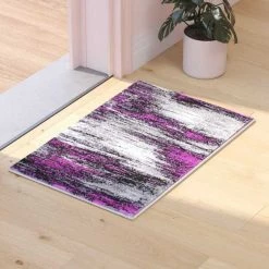 Flash Furniture Purple 2' x 3' Abstract Design Accent Area Rug -Rugs&Mats Official Shop Belnick20LLC ACDxxRGTRZ863xx23xxPUxxGGxxLS2xx2d8f29
