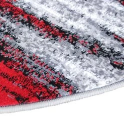 Flash Furniture Red 5' x 5' Round Abstract Design Accent Area Rug -Rugs&Mats Official Shop Belnick20LLC ACDxxRGTRZ863xx55xxRDxxGGxxinset1xx504c93
