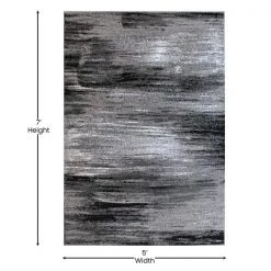Flash Furniture Gray 5x7 Abstract Area Rug -Rugs&Mats Official Shop Belnick20LLC ACDxxRGTRZ863xx57xxGYxxGGxxDIMSxx80e359