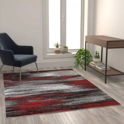 Flash Furniture Red 5x7 Abstract Area Rug -Rugs&Mats Official Shop Belnick20LLC ACDxxRGTRZ863xx57xxRDxxGGxxLS2xx3705fd
