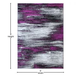Flash Furniture Purple 6x9 Abstract Area Rug -Rugs&Mats Official Shop Belnick20LLC ACDxxRGTRZ863xx69xxPUxxGGxxDIMSxx995de3