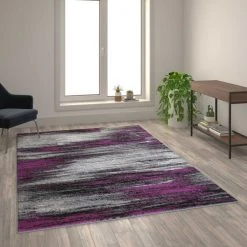 Flash Furniture Purple 6x9 Abstract Area Rug -Rugs&Mats Official Shop Belnick20LLC ACDxxRGTRZ863xx69xxPUxxGGxxLS2xx4110ee