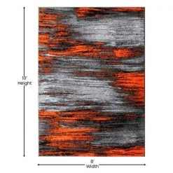 Flash Furniture Orange 8x10 Abstract Area Rug -Rugs&Mats Official Shop Belnick20LLC ACDxxRGTRZ863xx810xxORxxGGxxDIMSxx7e8e78
