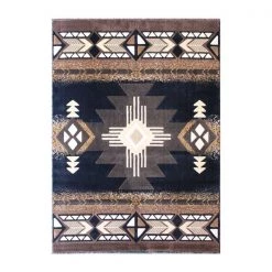 Flash Furniture 8' x 10' Black Rustic Southwest Style Area Rug -Rugs&Mats Official Shop Belnick20LLC ACDxxRGY9S1xx810xxBKxxGGxx9cac3f