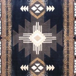 Flash Furniture 8' x 10' Black Rustic Southwest Style Area Rug -Rugs&Mats Official Shop Belnick20LLC ACDxxRGY9S1xx810xxBKxxGGxxSAMPLExx86bfa9