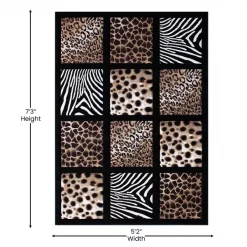 Flash Furniture 5' x 7' Animal Print Area Rug with Raised Squares -Rugs&Mats Official Shop Belnick20LLC ACDxxRGYHPUxx57xxBKxxGGxxDIMSxxf061c0