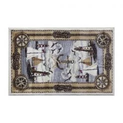 Flash Furniture Beige 2x3 Nautical Seaside Indoor Area Rug -Rugs&Mats Official Shop Belnick20LLC ACDxxRGZ8751xx23xxBGxxGGxx025109