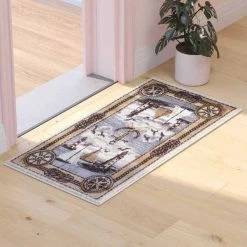 Flash Furniture Beige 2x3 Nautical Seaside Indoor Area Rug -Rugs&Mats Official Shop Belnick20LLC ACDxxRGZ8751xx23xxBGxxGGxxLS2xx8f91f1